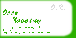 otto novotny business card